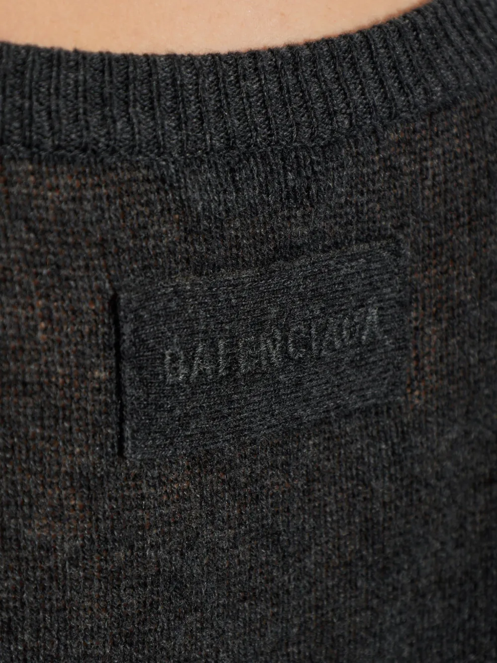 Balenciaga logo-patch sweater Grijs