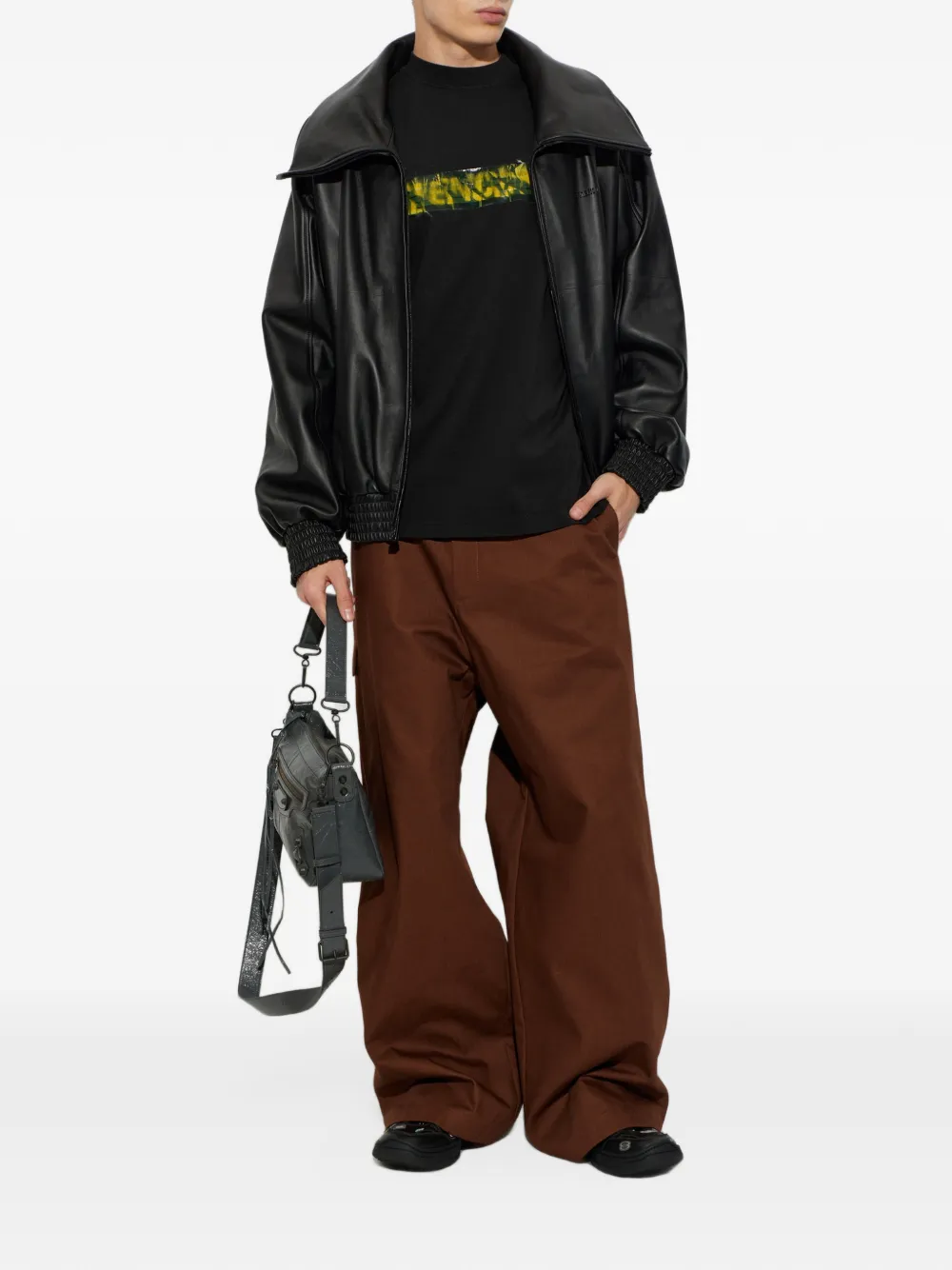 Balenciaga Workwear loose-fit cotton trousers Bruin