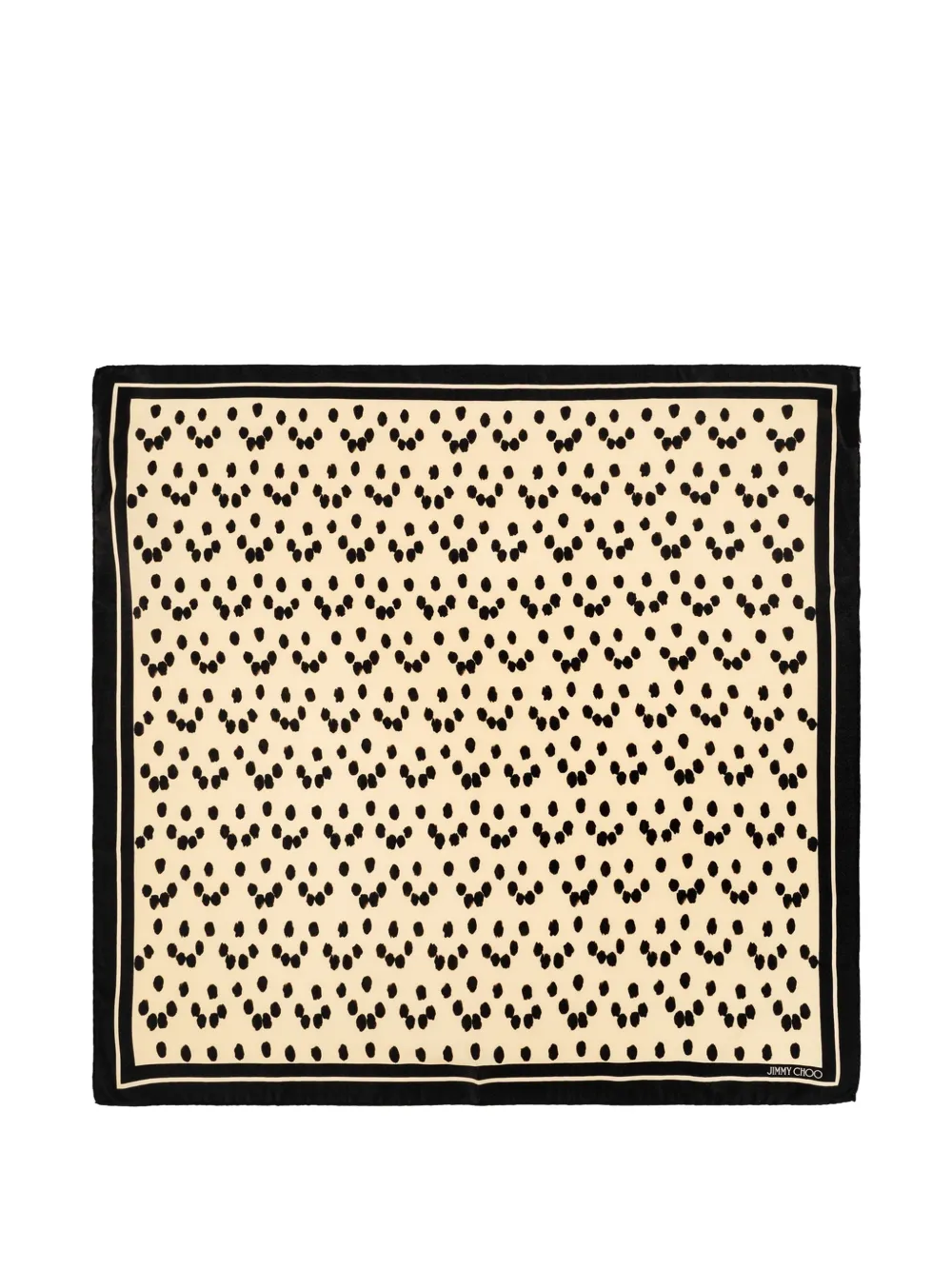Jimmy Choo polka-dot silk scarf - Toni neutri