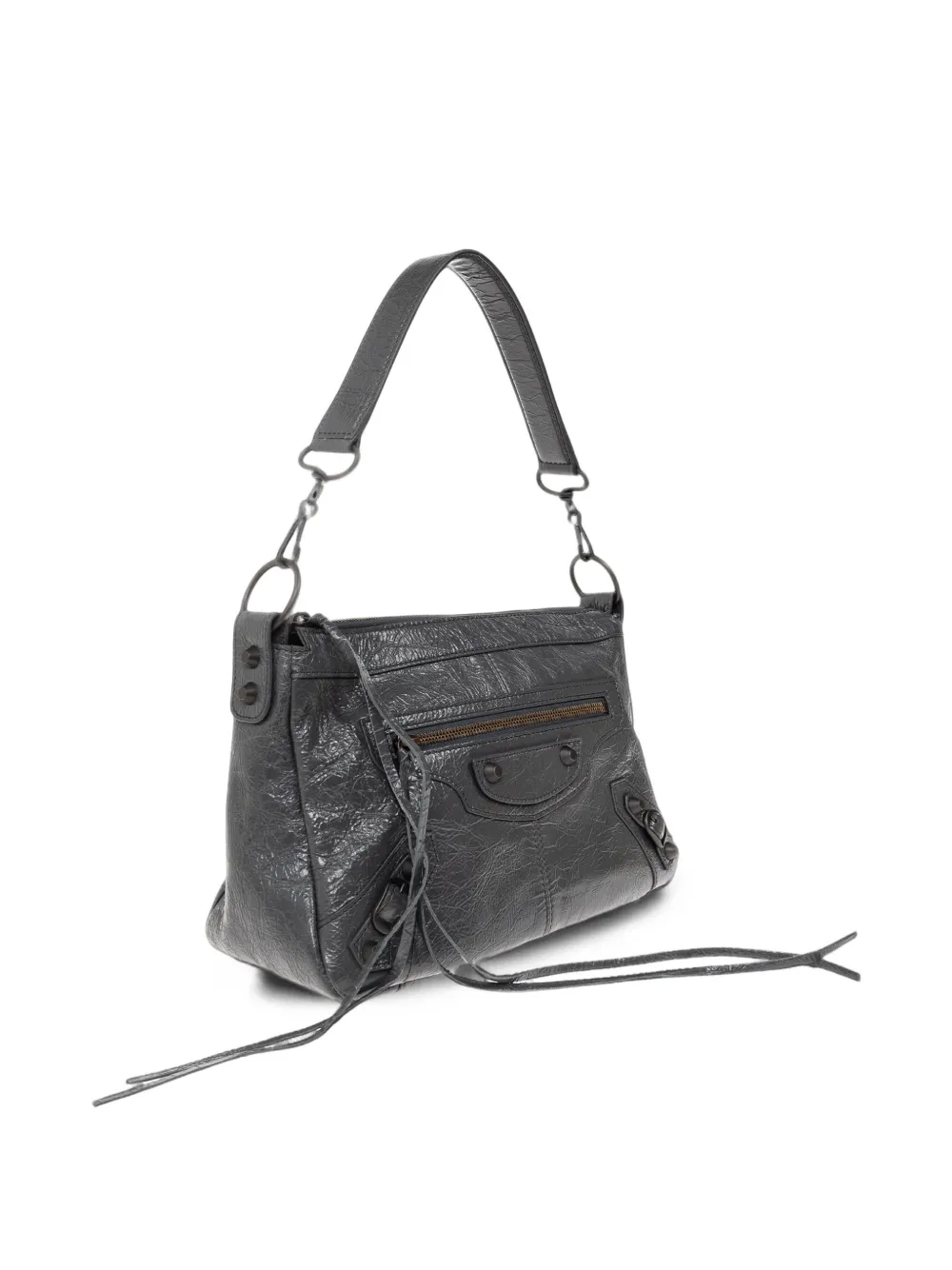 Balenciaga Le City Moto bag small in volcanic rock Grijs