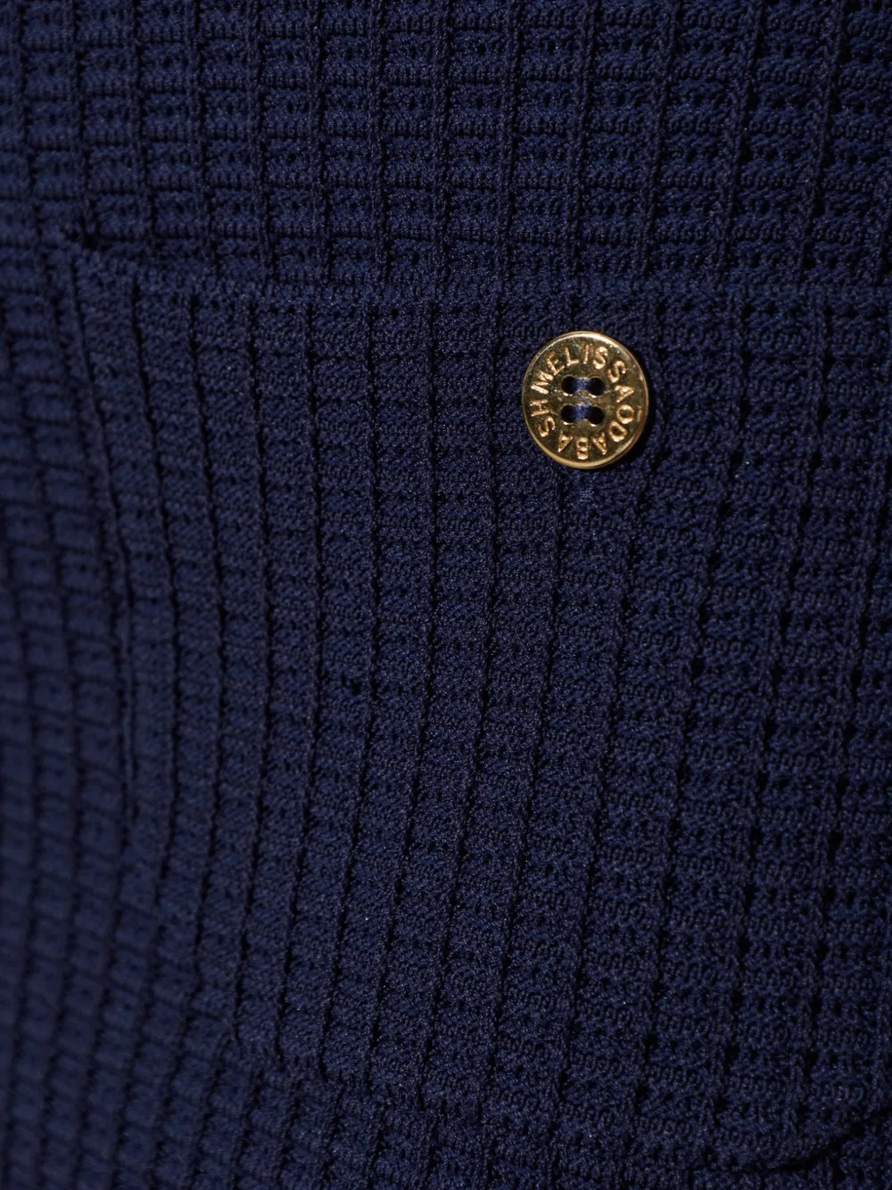 Melissa Odabash Finola waffle-knit mini dress Blauw