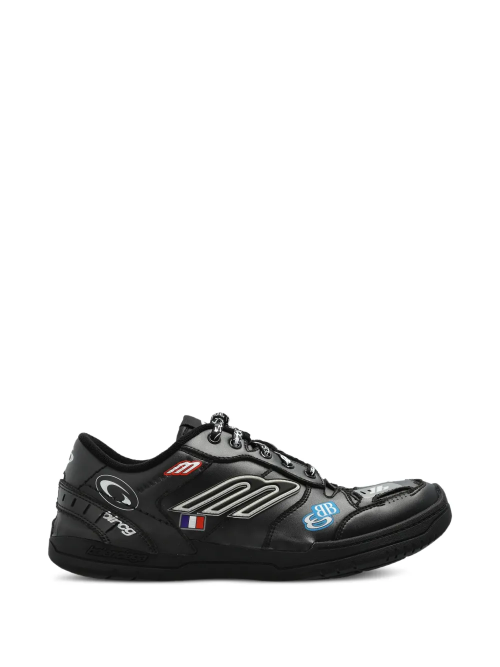 Balenciaga Hamptons stickers sneakers in black/multicolor