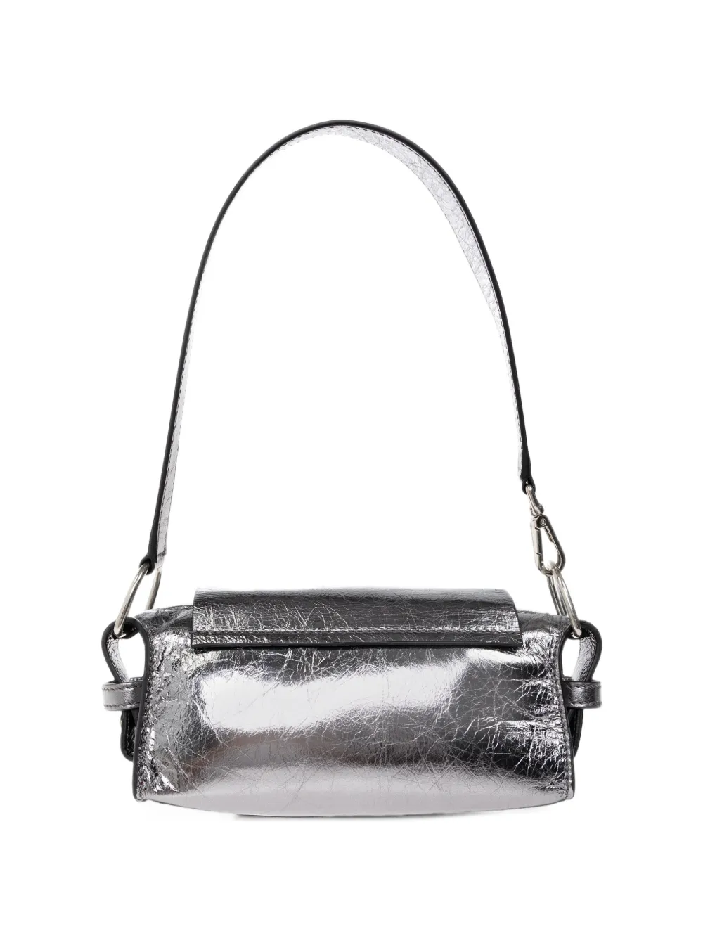 IRO Loop metallic leather shoulder bag Zilver