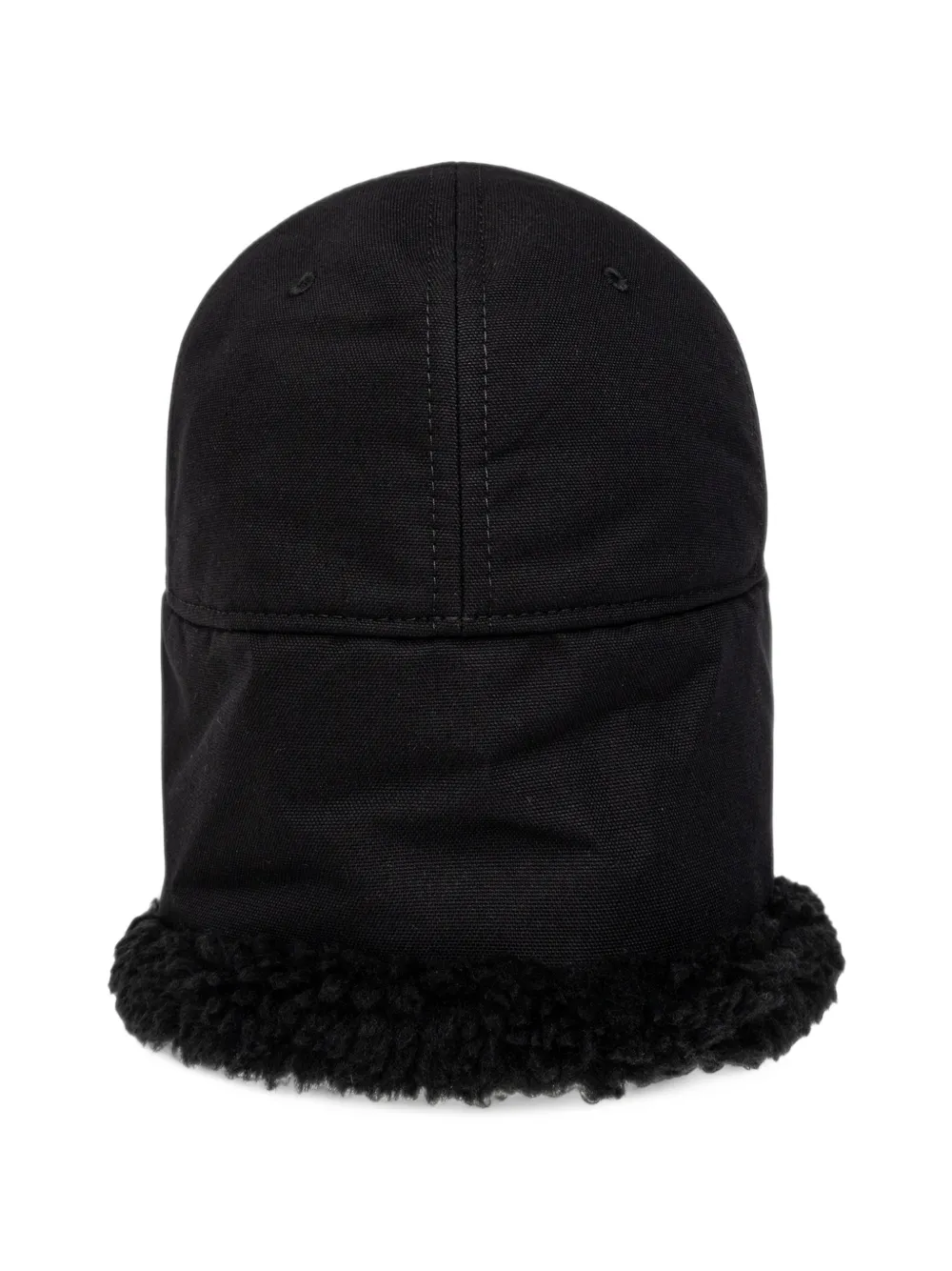 Balenciaga bodies fleece lined cap in black Zwart