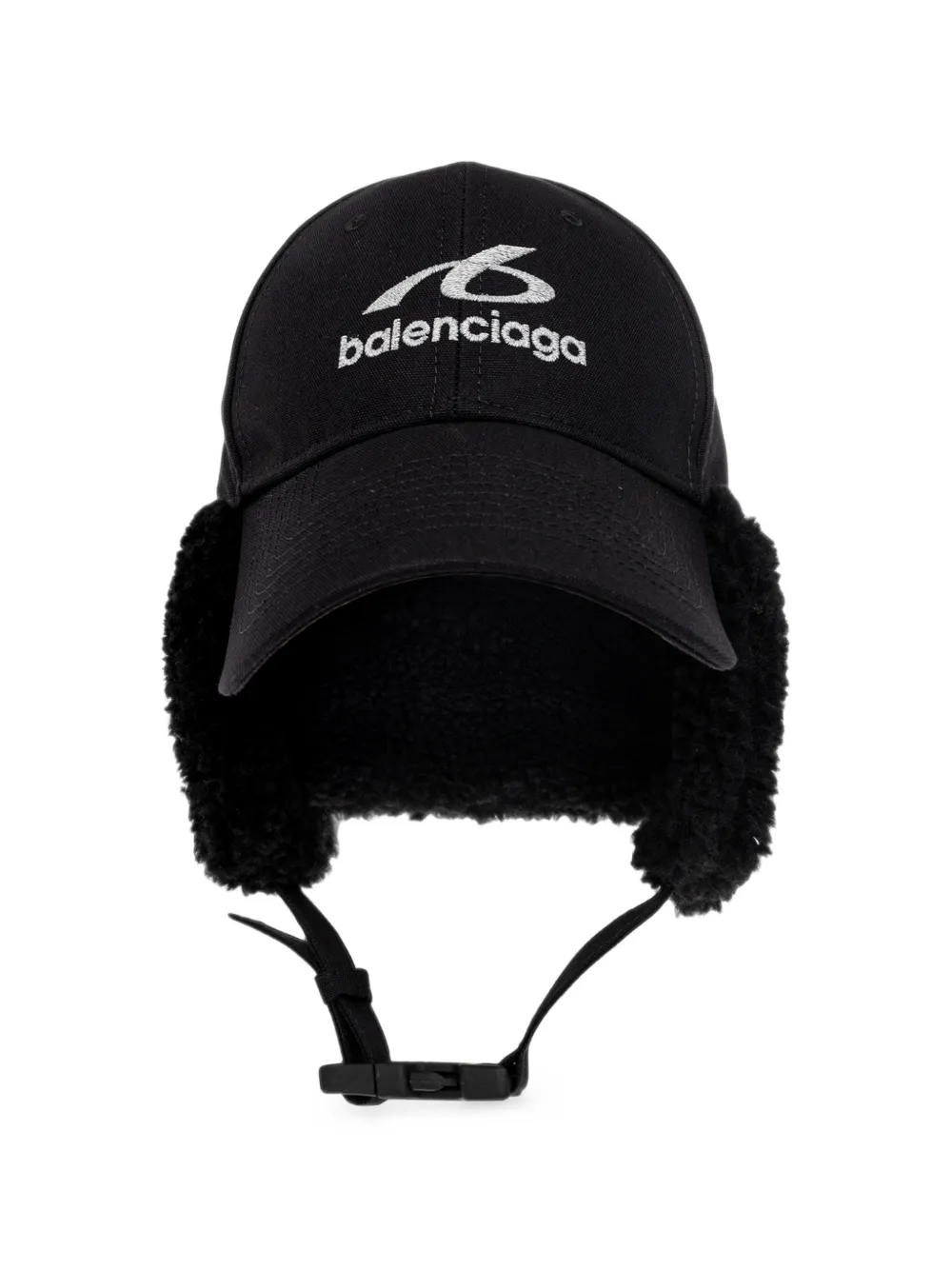 Balenciaga bodies fleece lined cap in black - Nero