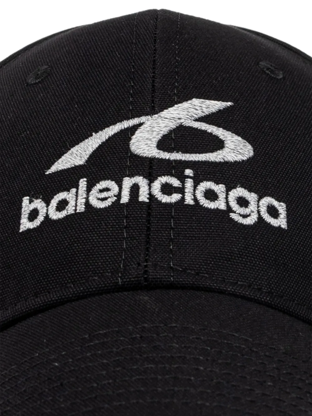 Balenciaga bodies fleece lined cap in black Zwart