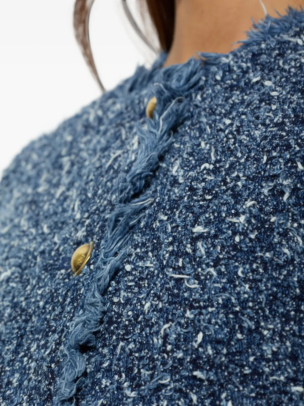 Michael Kors needle-punch denim jacket Blauw