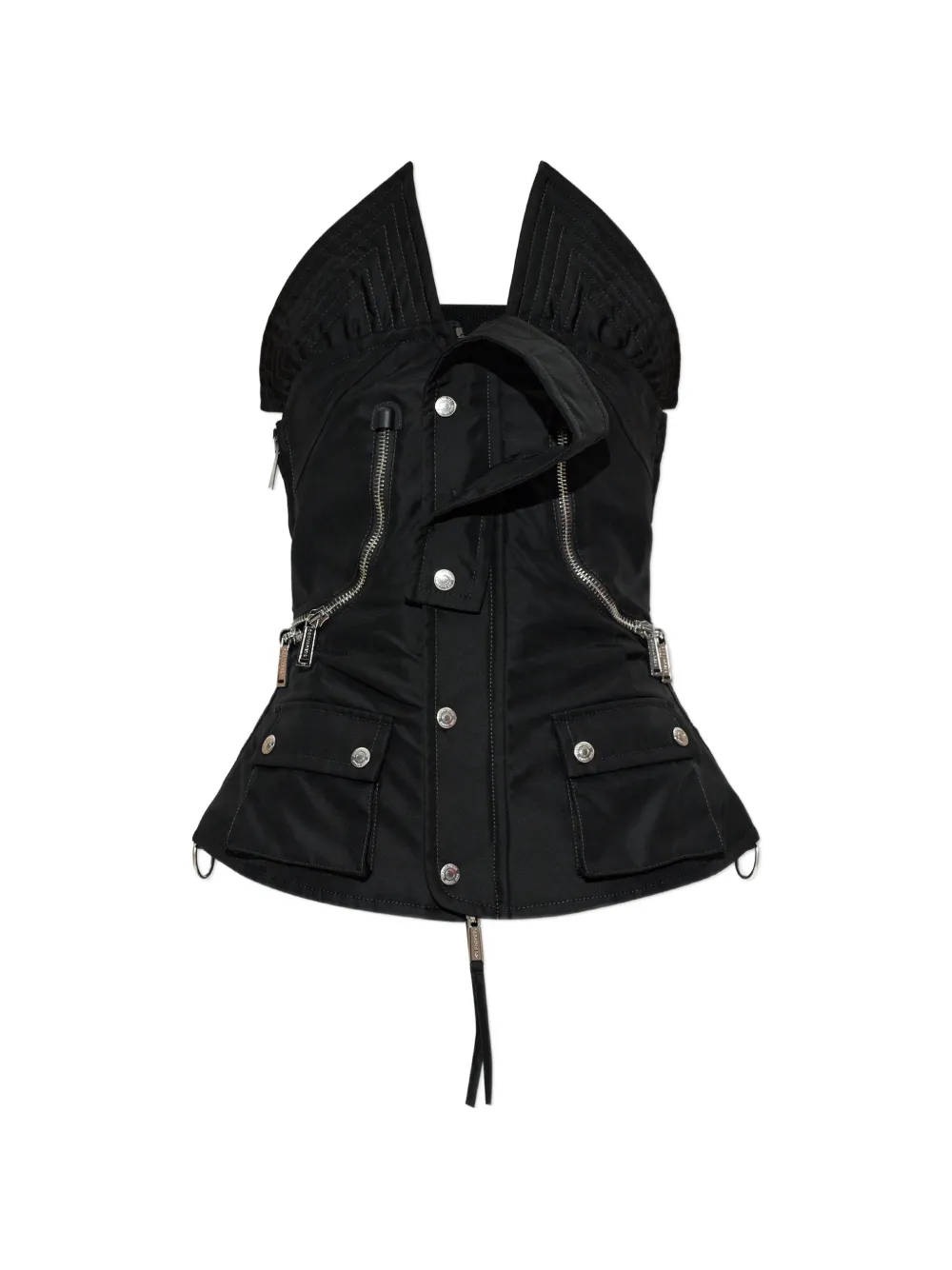 DSQUARED2 Après Ski multi-pocket corset top - Black