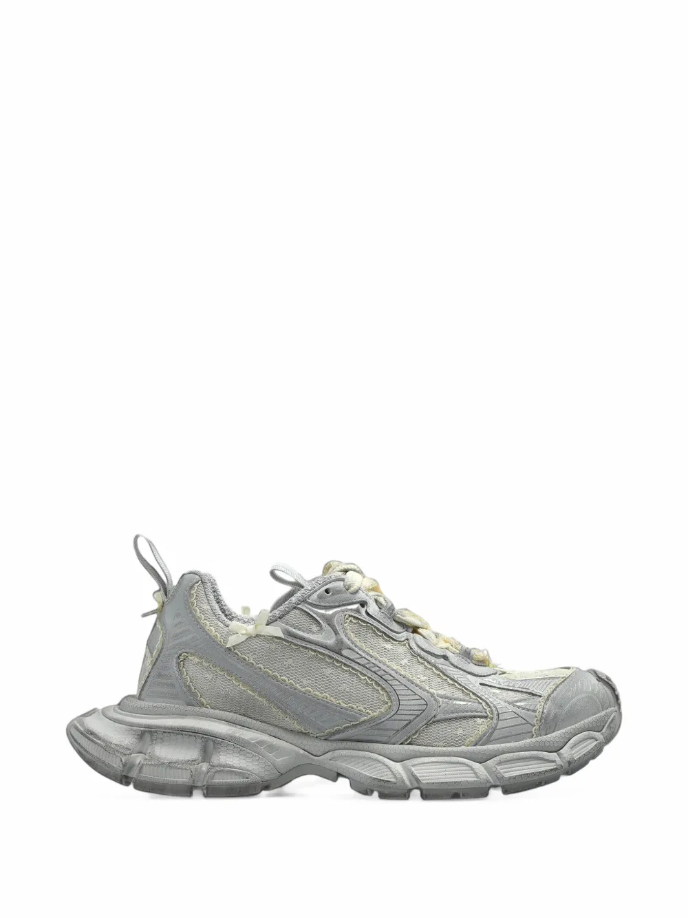 Balenciaga 3xl tulle sneakers in grey/yellow - Grigio