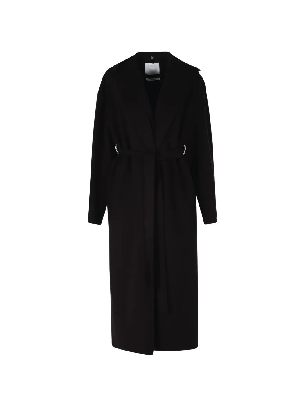 Sportmax belted wool single-breasted coat - Black