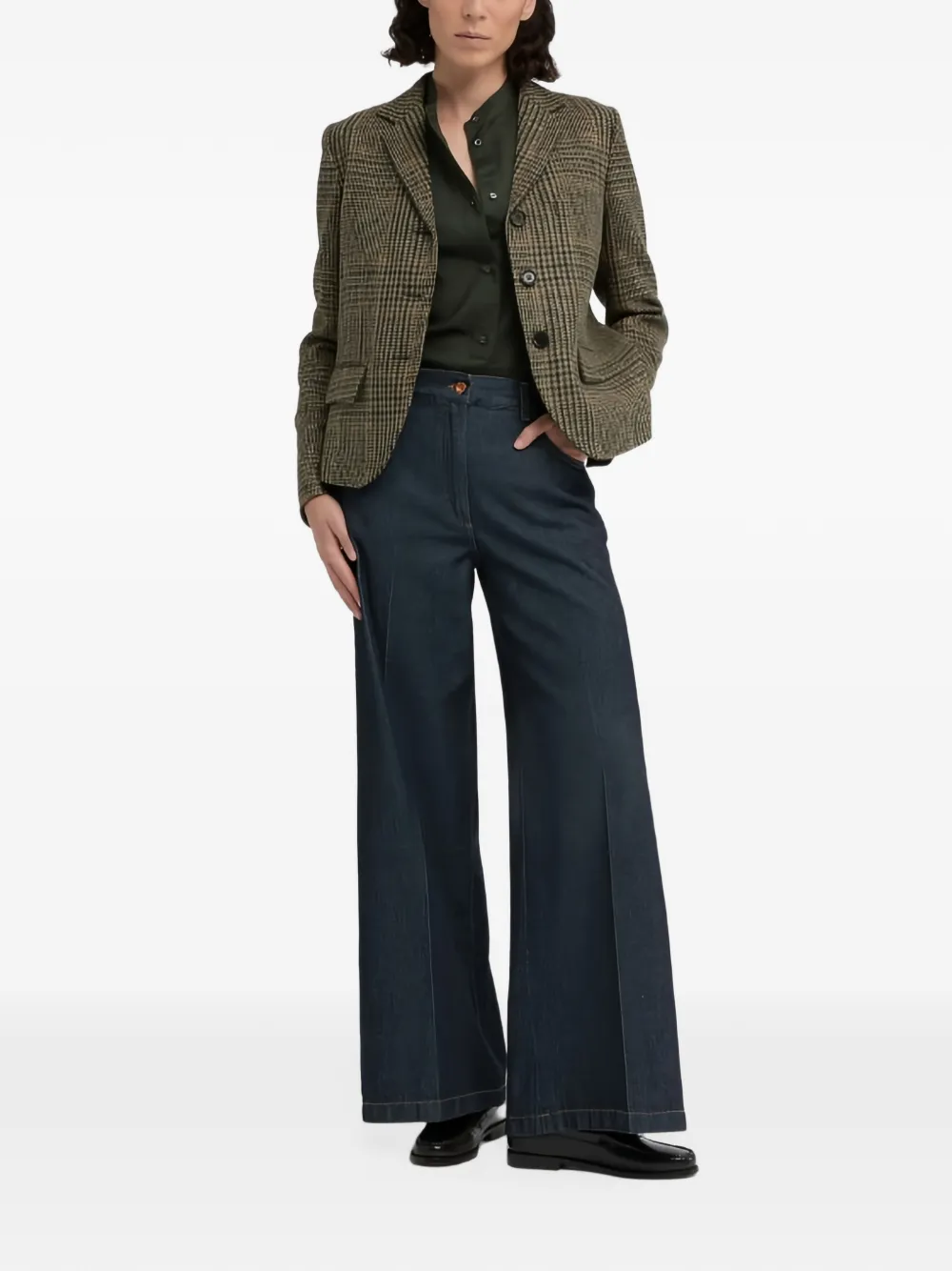 ASPESI five-pocket wide-leg jeans Blauw