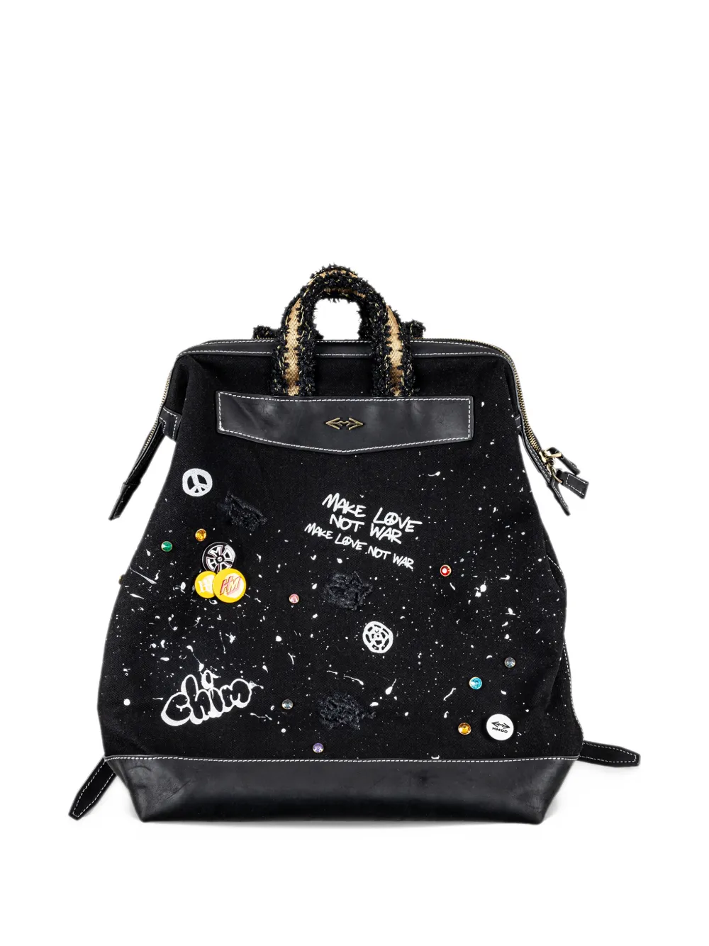 Happy Memories Don't Die Jester graffiti backpack - Nero