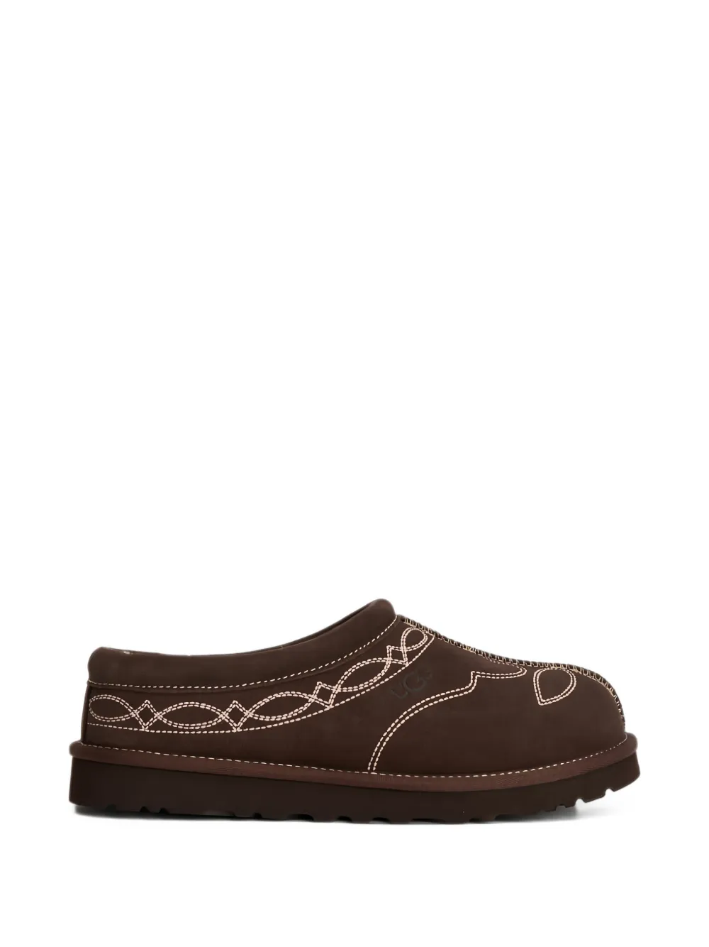 UGG Tasman embroidered slip-on slippers - Marrone