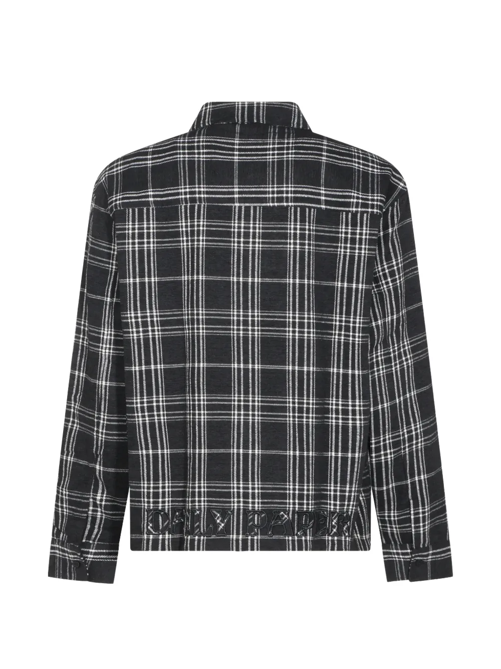 Daily Paper check-pattern logo-patch shirt Zwart