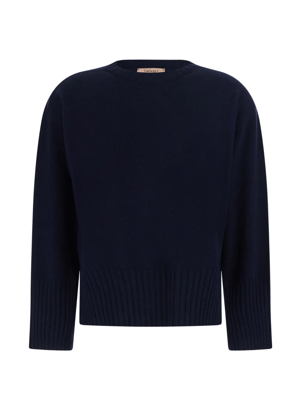 TWINSET ribbed-knit cashmere sweater Blauw