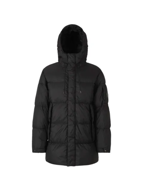 C.P. Company down shield lens hooded puffer