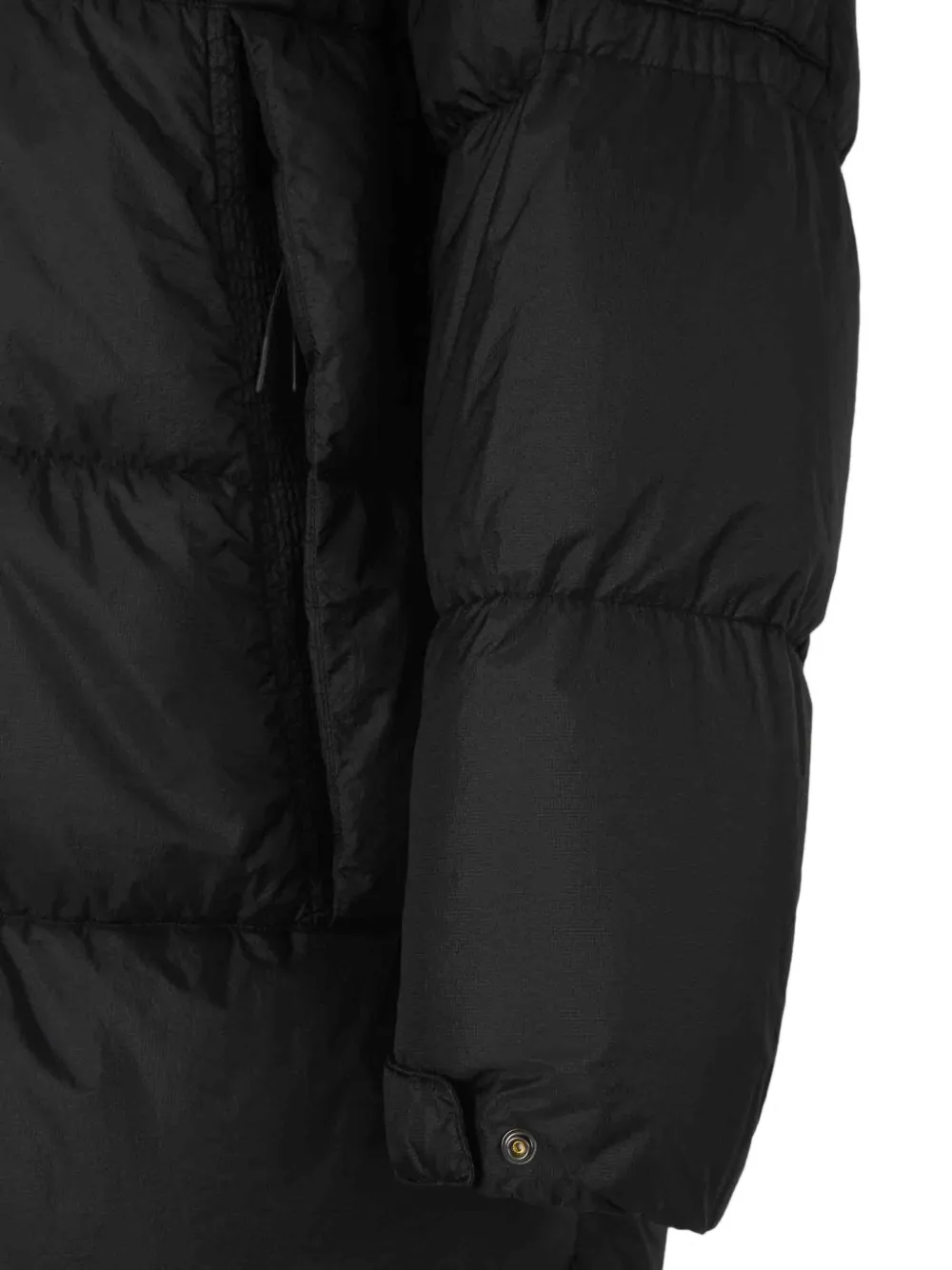 C.P. Company down shield lens hooded puffer Zwart