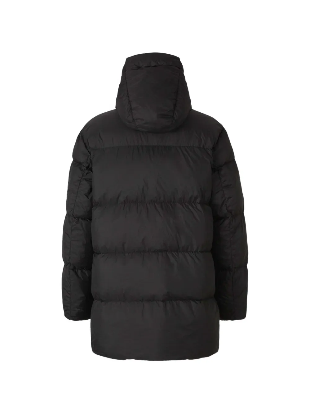 C.P. Company down shield lens hooded puffer Zwart