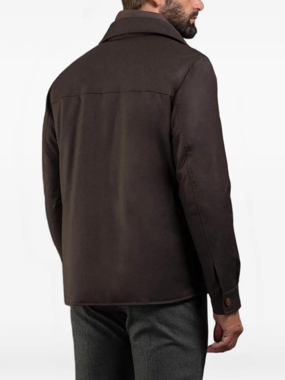 Moorer quilted-lining layered-detail jacket Bruin