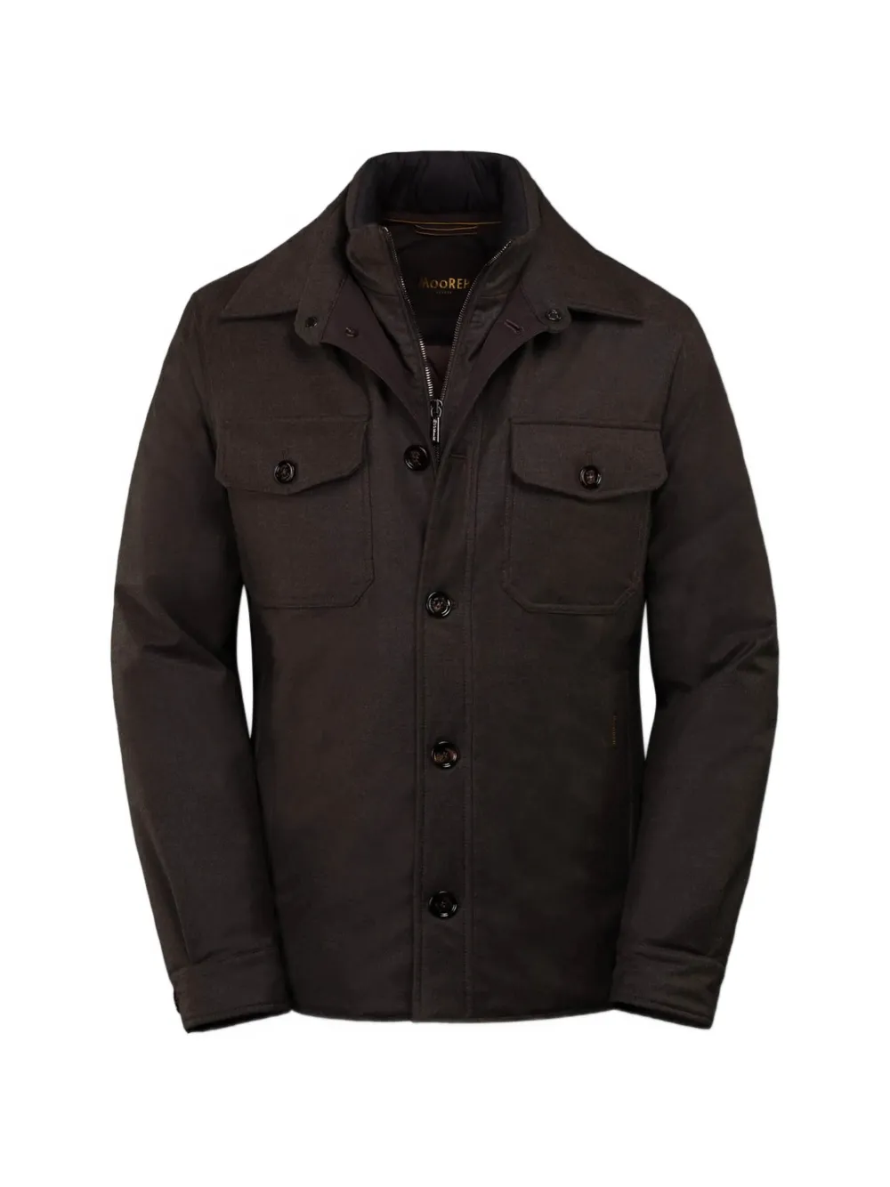Moorer quilted-lining layered-detail jacket Bruin