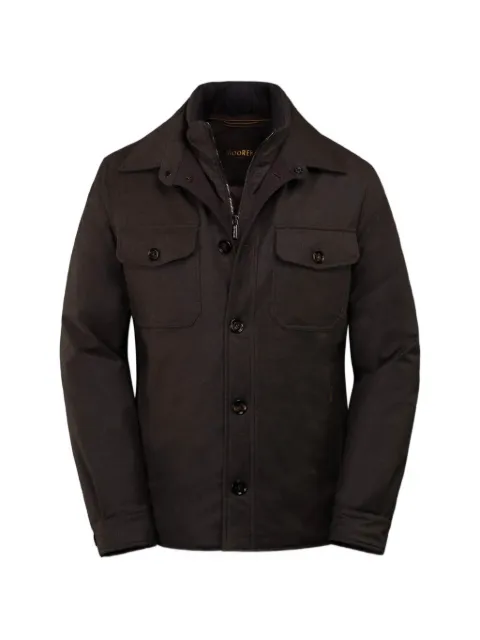 Moorer quilted-lining layered-detail jacket