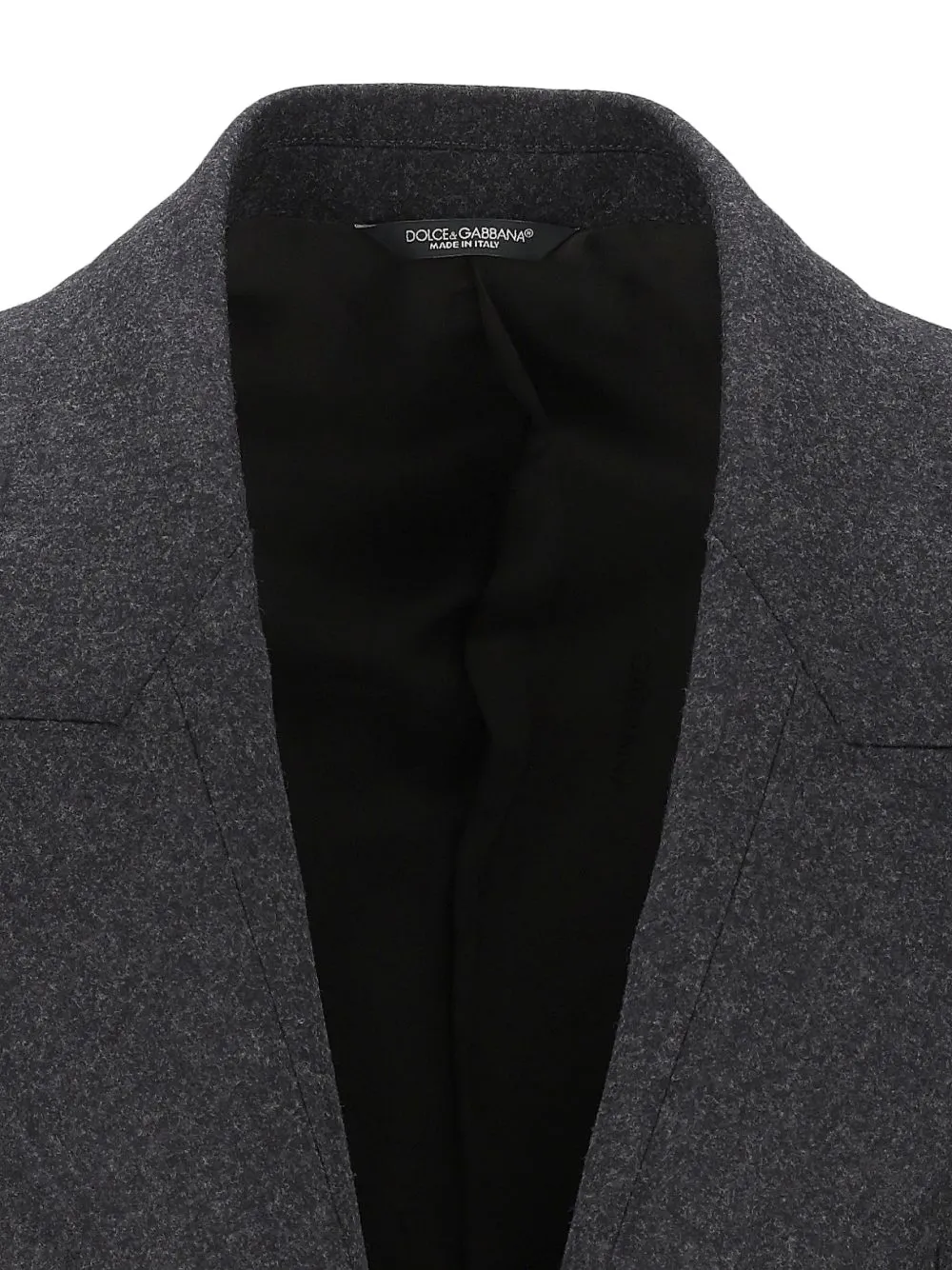 Dolce & Gabbana single-breasted virgin wool blazer Grijs