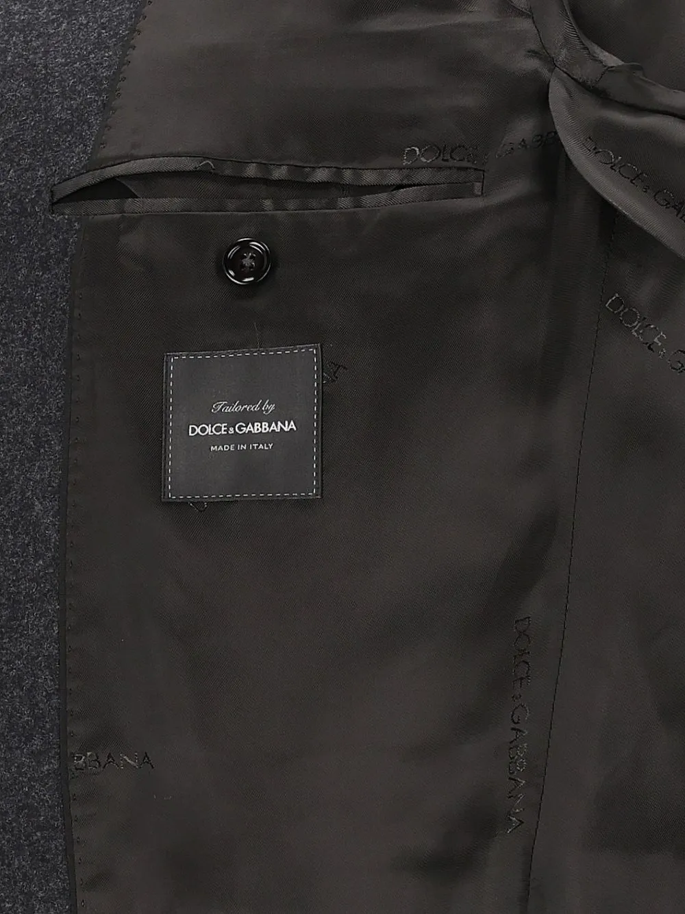 Dolce & Gabbana single-breasted virgin wool blazer Grijs