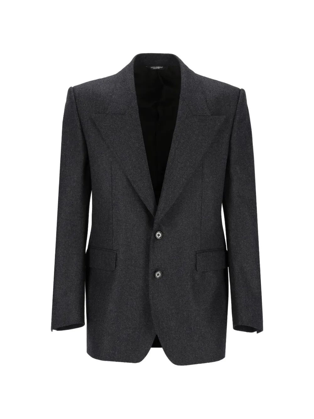 Dolce & Gabbana single-breasted virgin wool blazer Grijs