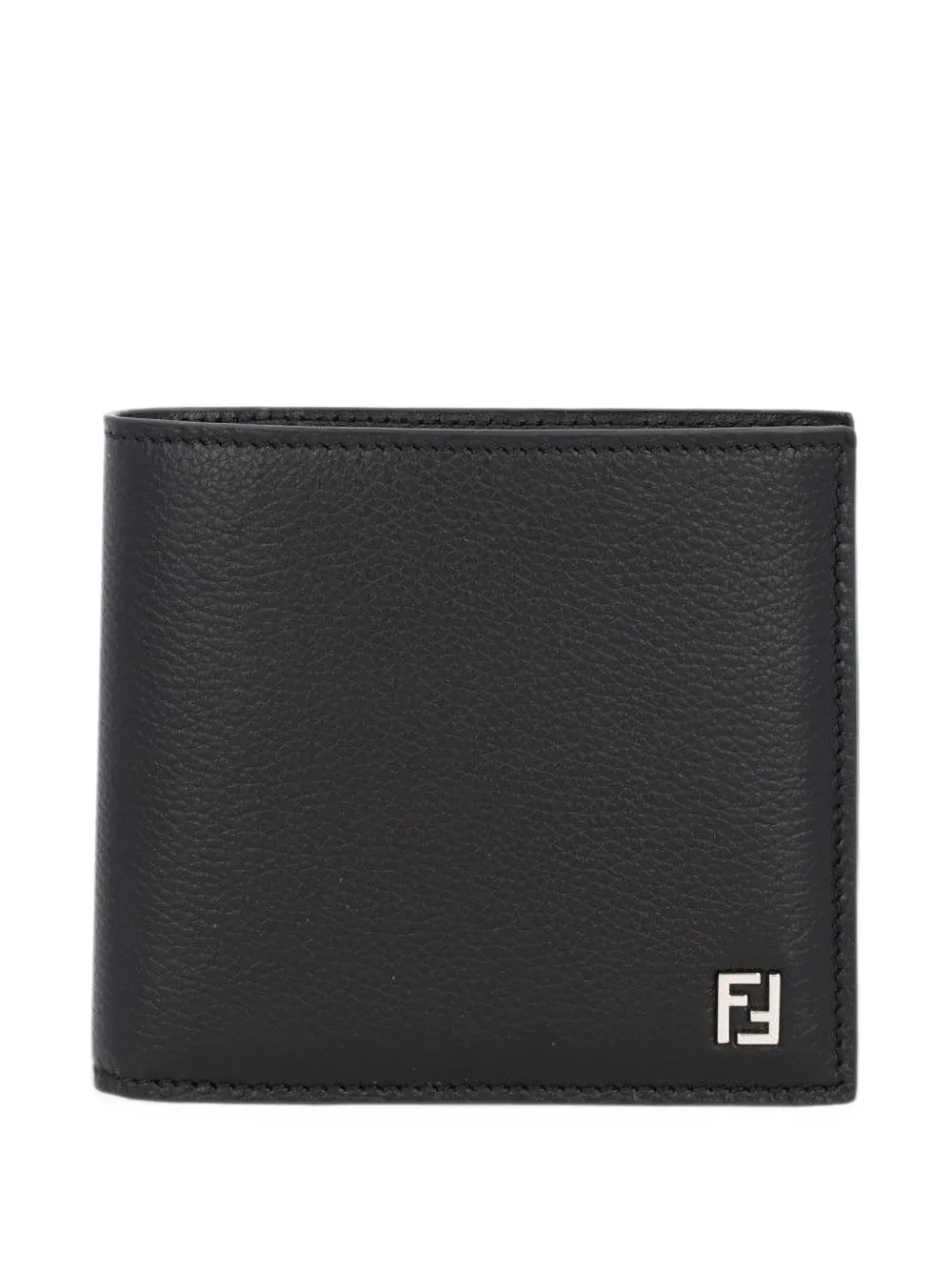 FENDI FF black full-grain leather bi-fold wallet - Nero