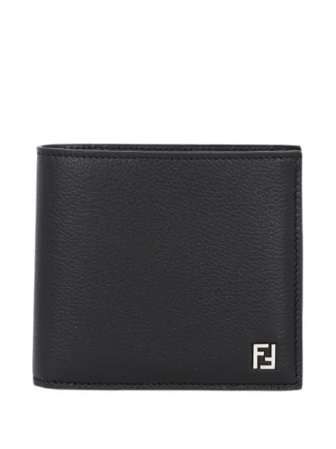 FENDI FF black full-grain leather bi-fold wallet