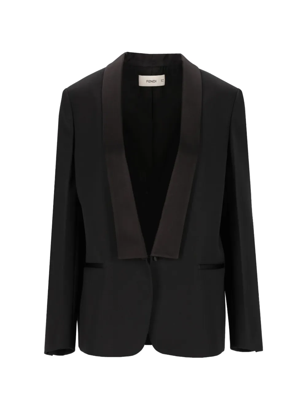 FENDI black Grain de Poudre blazer - Nero