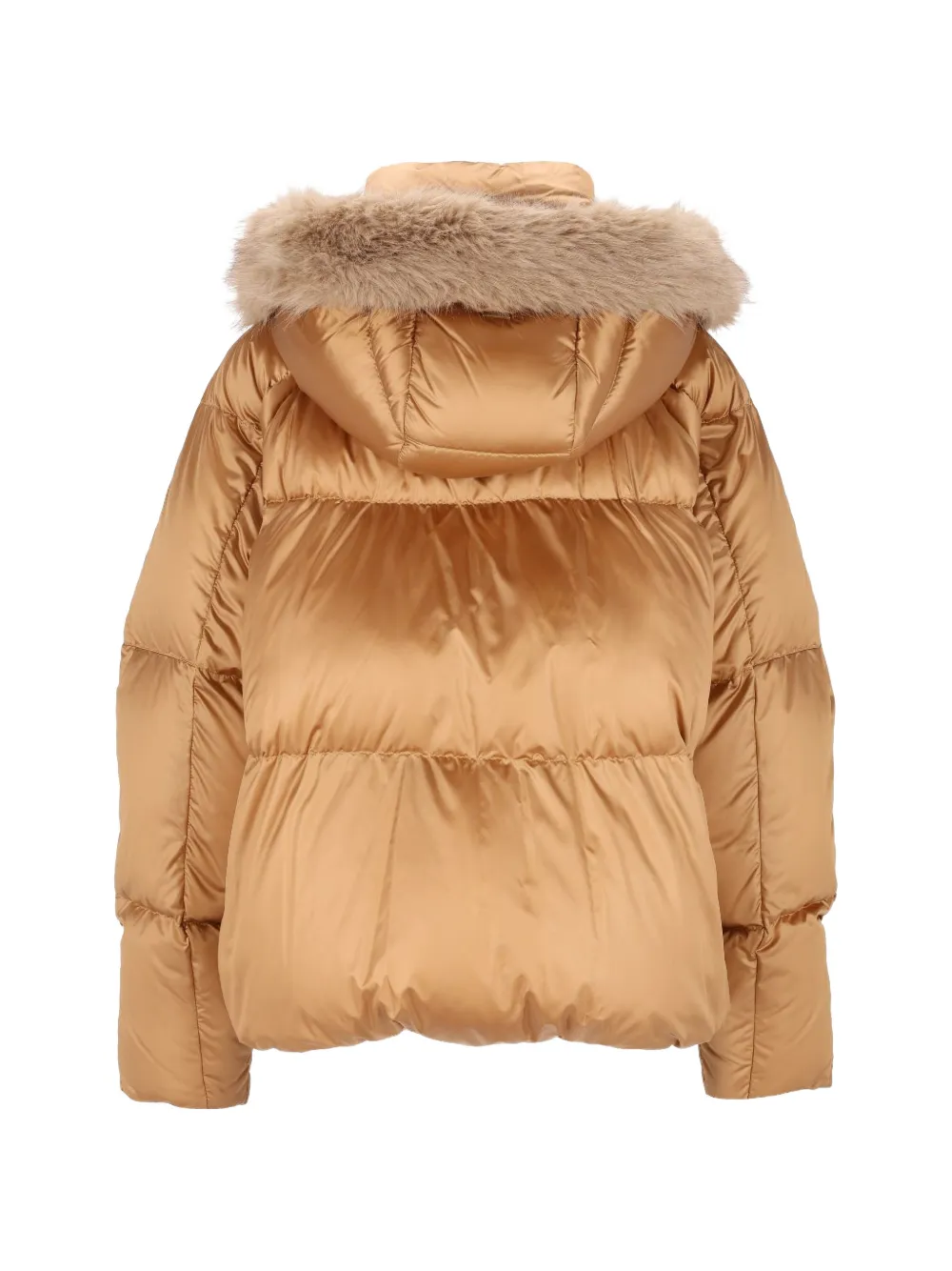 Herno faux-fur trim padded jacket Beige