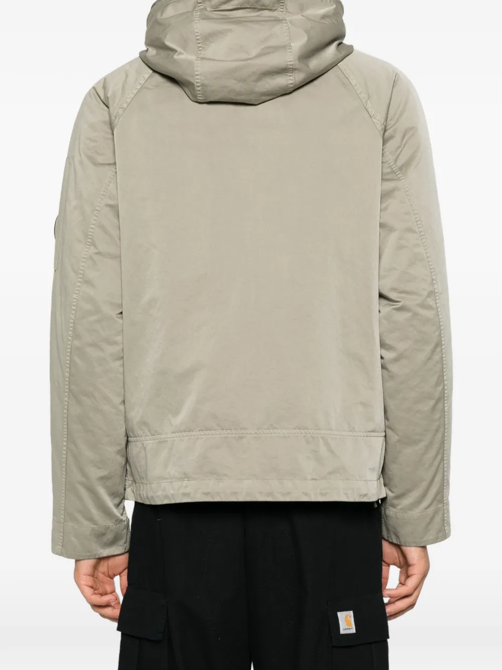 C.P. Company lens-detail hooded jacket Beige