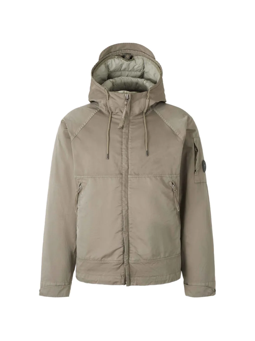 C.P. Company lens-detail hooded jacket Beige