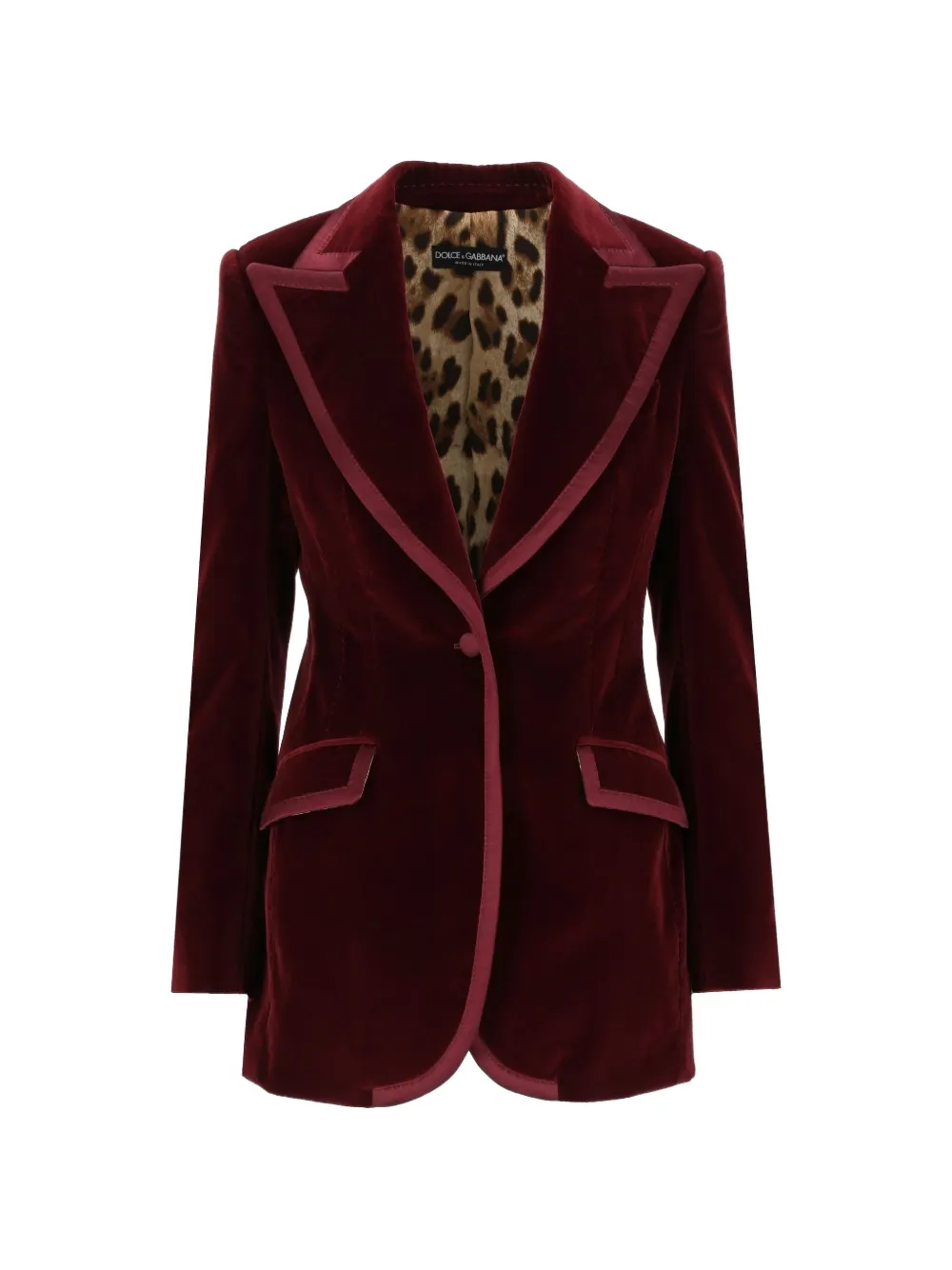 Dolce & Gabbana Turlington single-breasted jacket in velvet - Viola