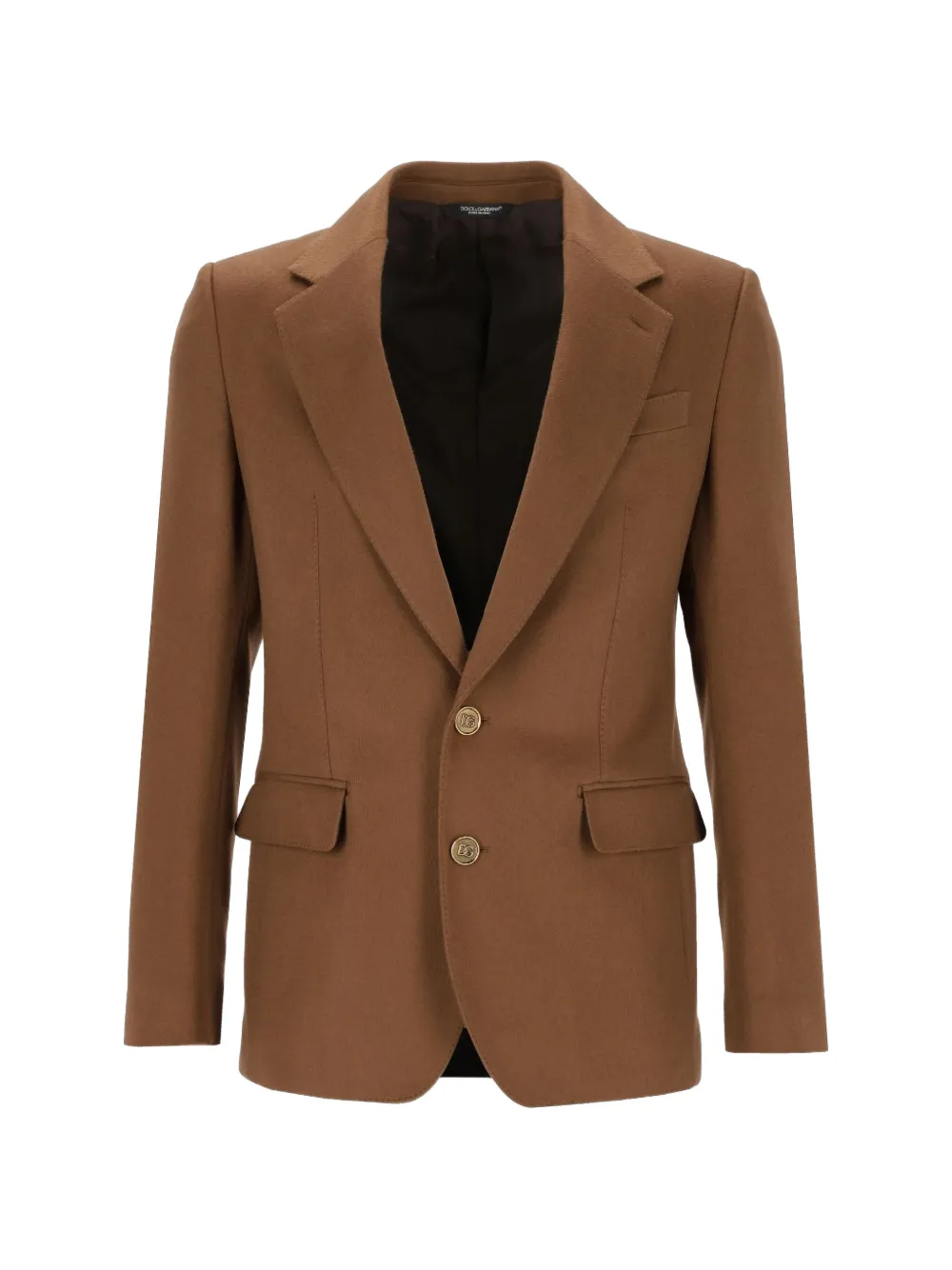 Dolce & Gabbana Sicilia light single-breasted cashmere jacket - Marrone