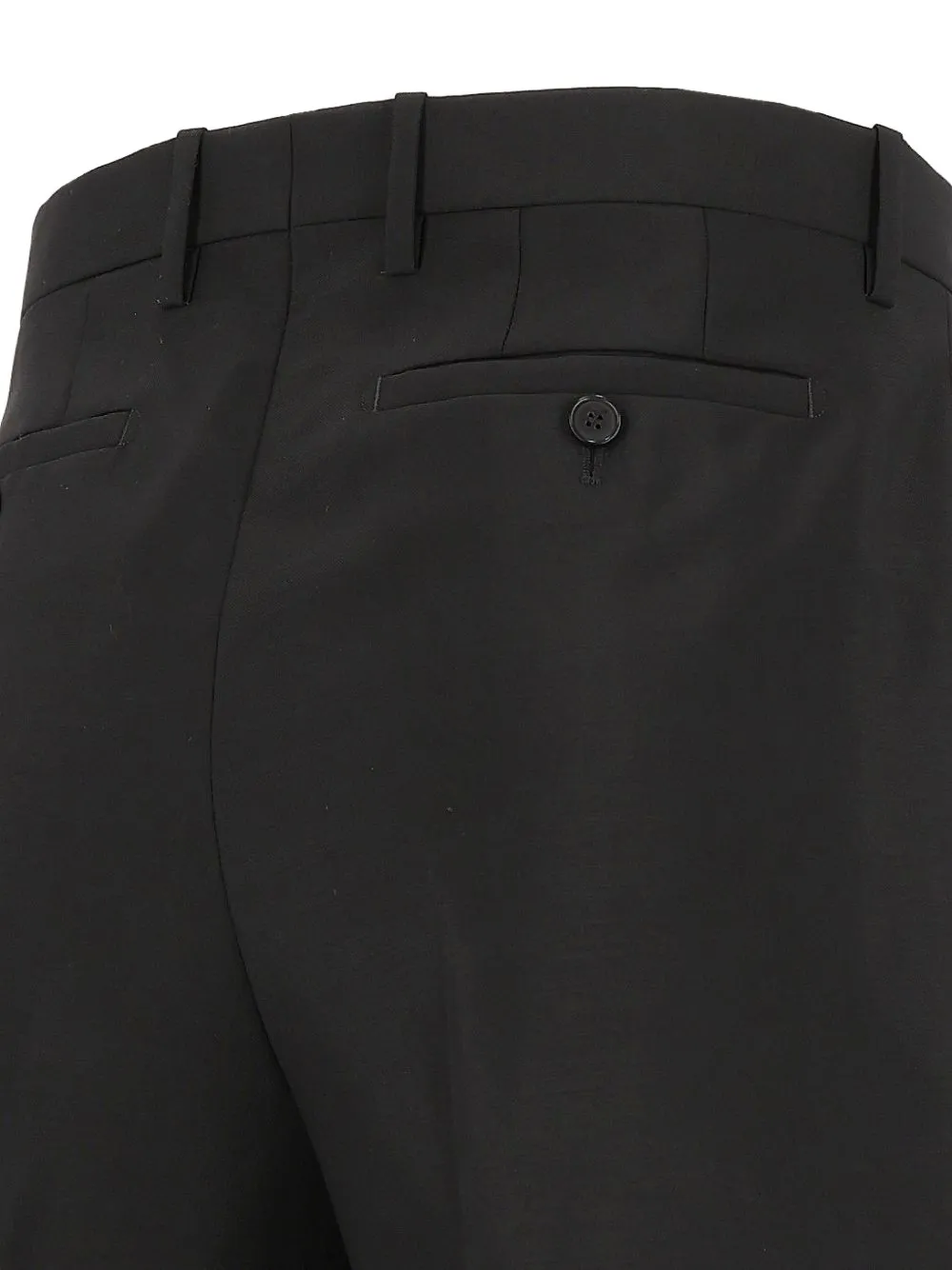 FENDI black kid mohair pants Zwart