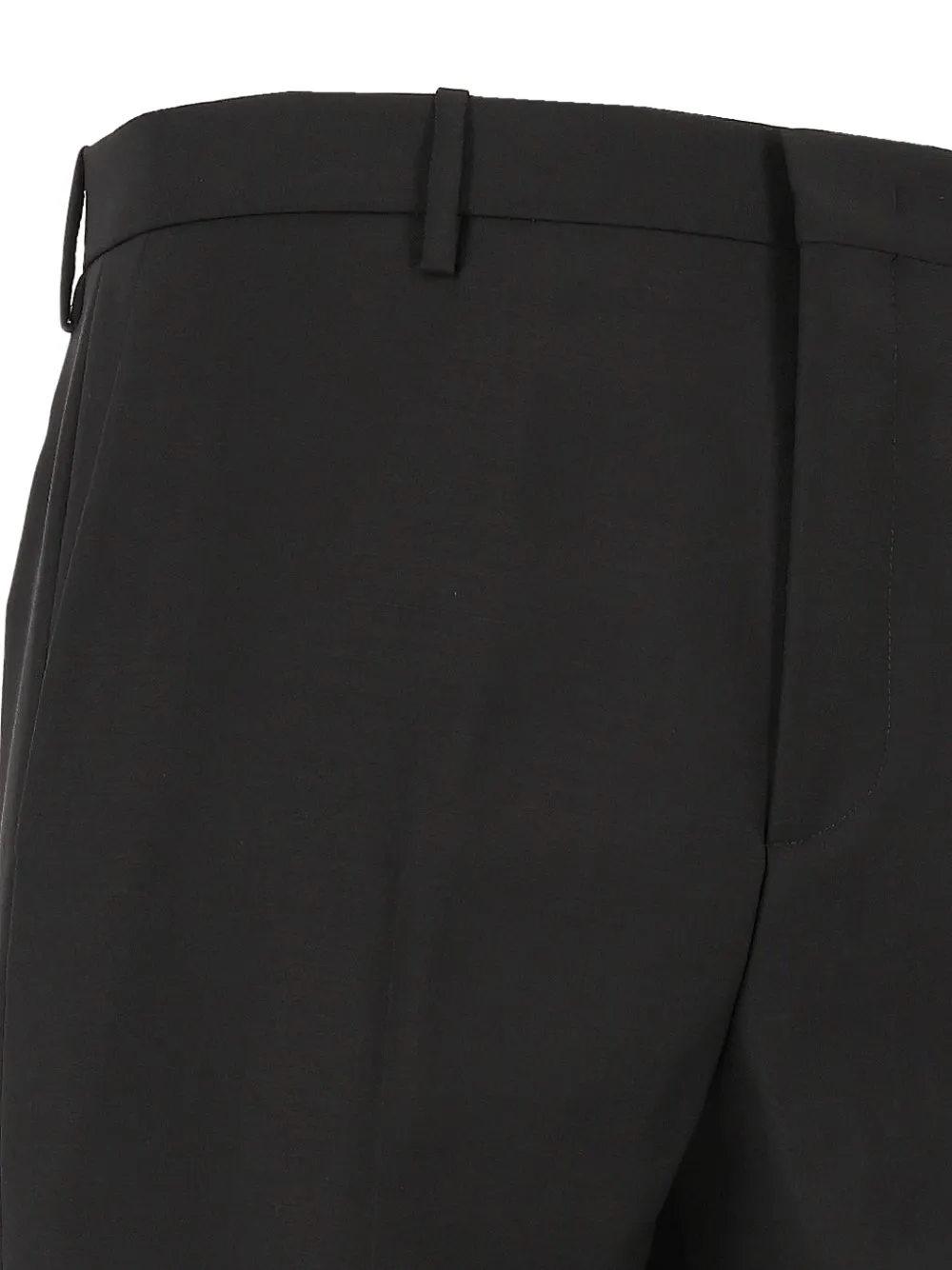 FENDI black kid mohair pants Zwart