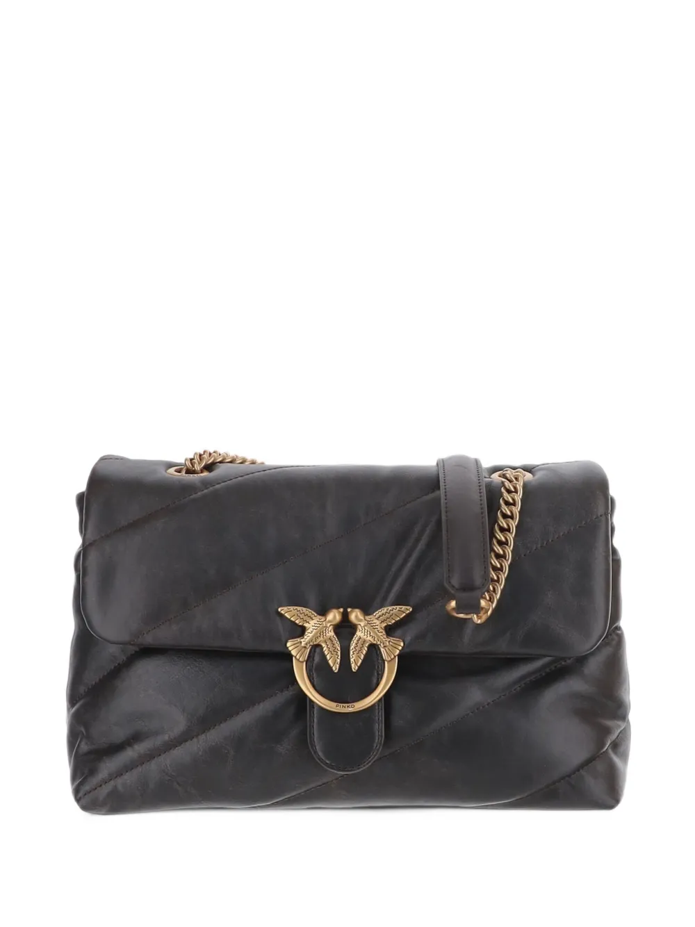 PINKO Love Birds quilted-design shoulder bag Bruin