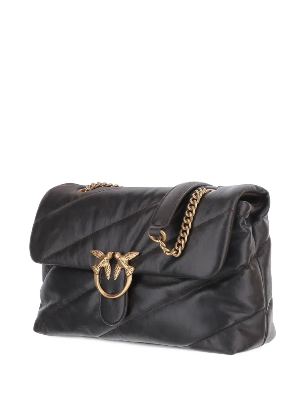 PINKO Love Birds quilted-design shoulder bag Bruin