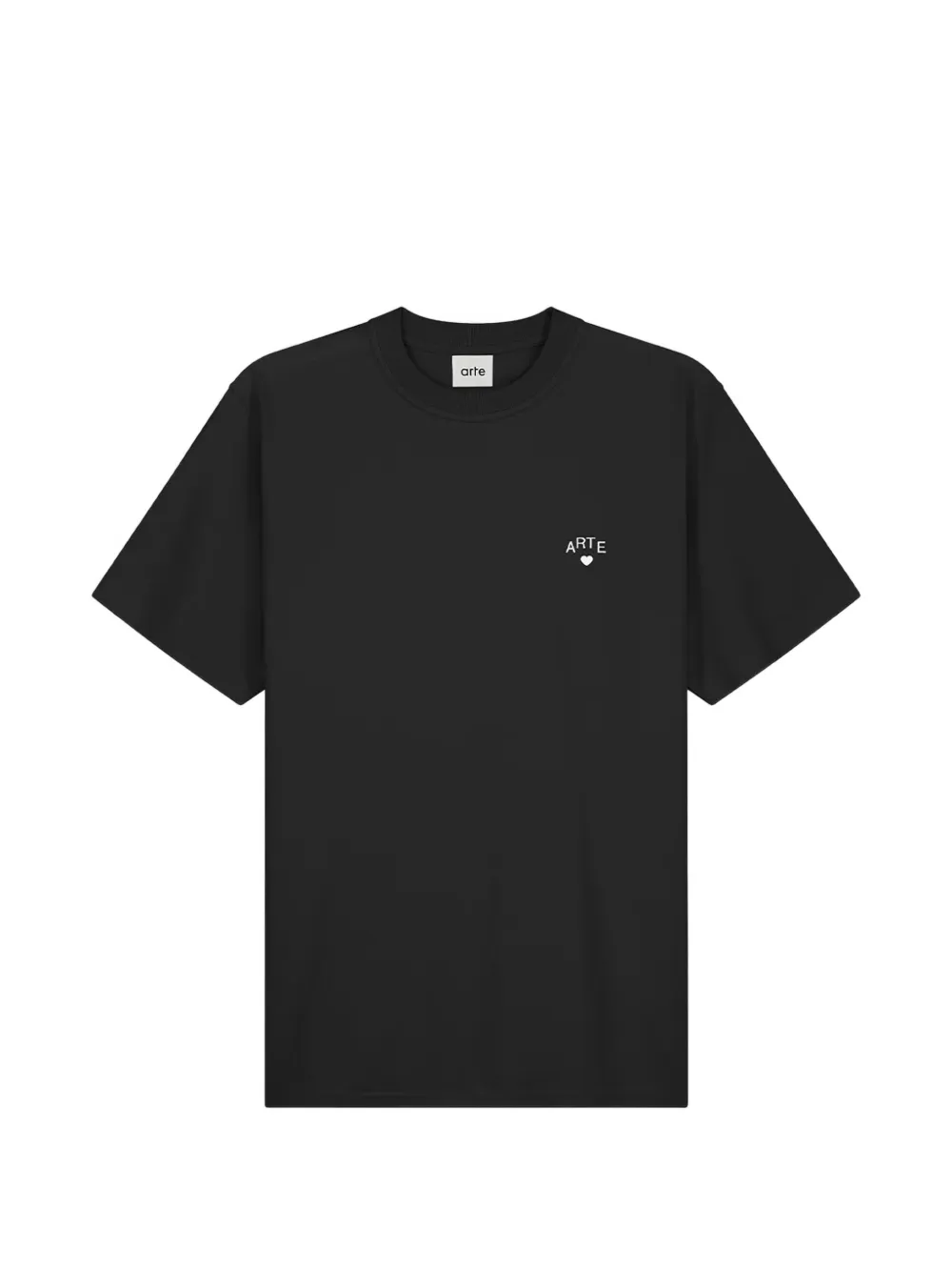 Arte Antwerp Cor logo-embroidered heart T-shirt Zwart