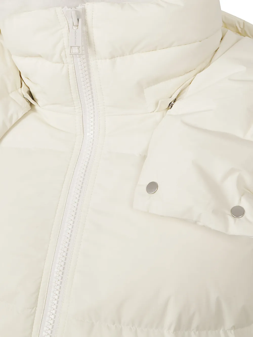 Yves Salomon quilted hooded jacket Beige