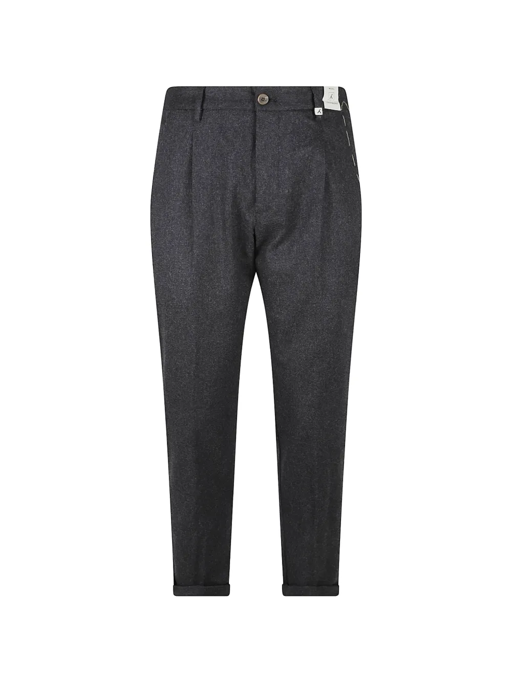 Myths belt-loops turn-up trousers Grijs