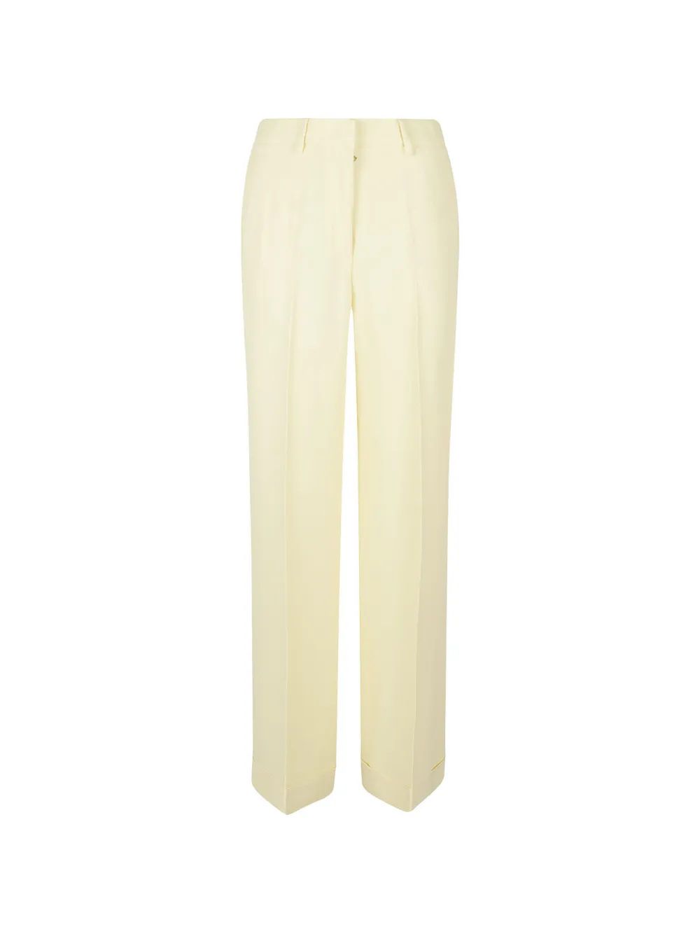 Fabiana Filippi beaded-trim pressed-crease trousers Geel
