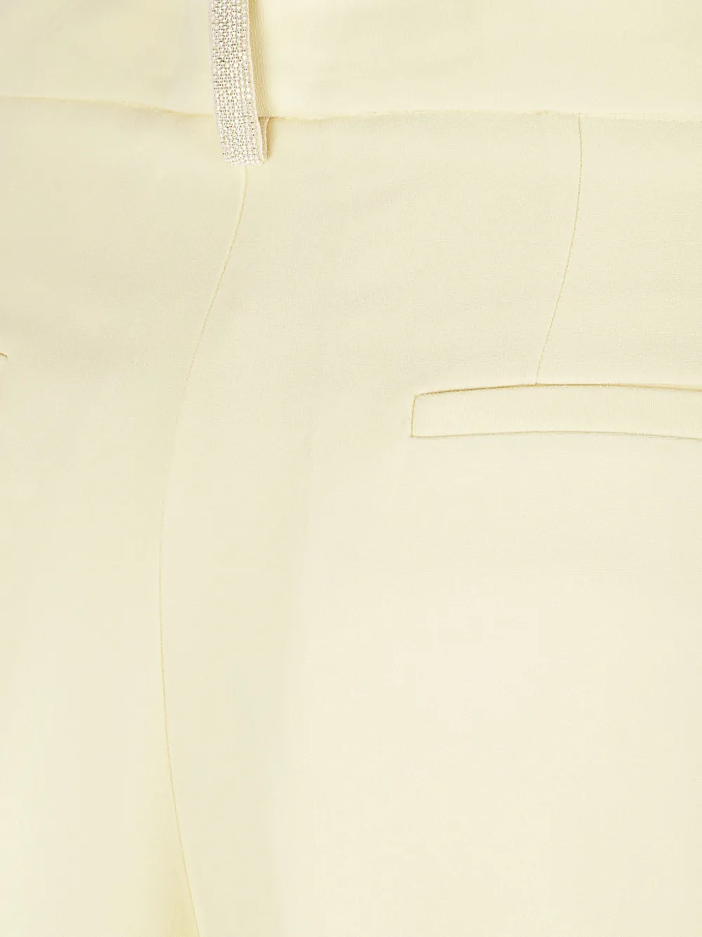 Fabiana Filippi beaded-trim pressed-crease trousers Geel