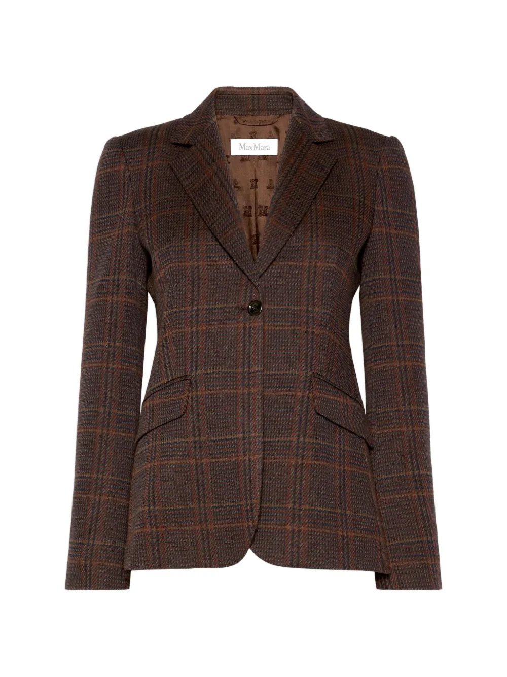 Max Mara wool and cotton single-breasted blazer - Braun