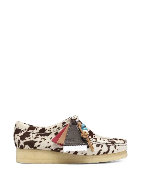 Clarks Wallabee cow-print loafers