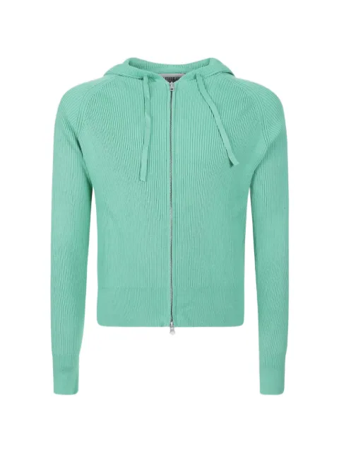 Carrera ribbed zip-up cardigan