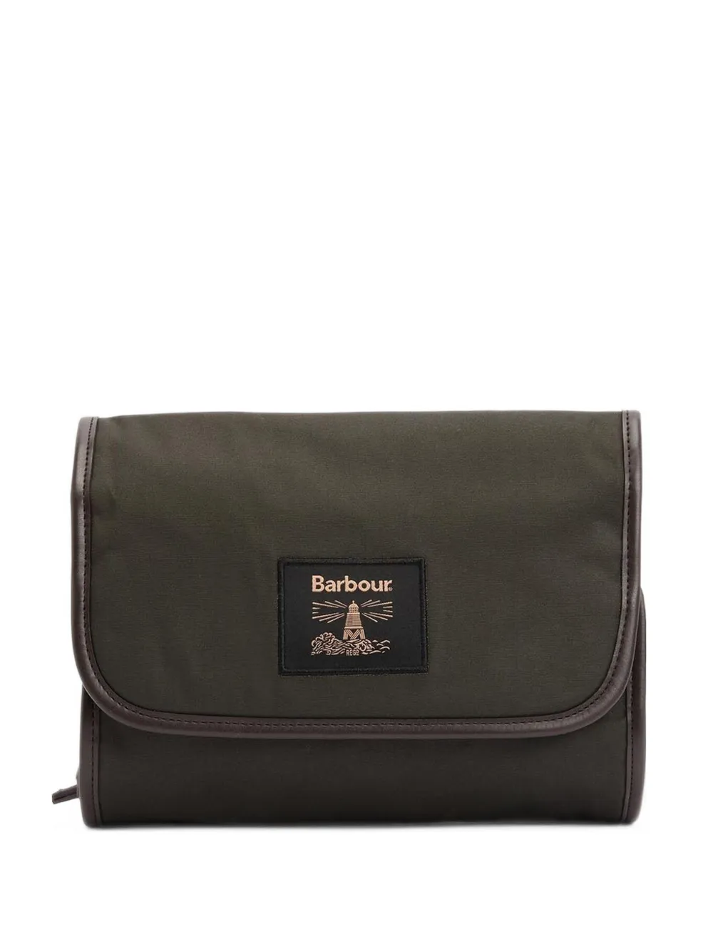 Barbour waxed hanging washbag - Grün