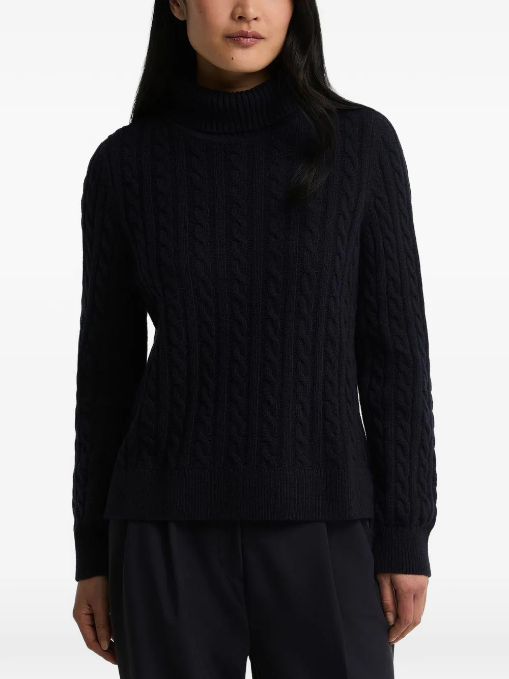 Barbour Ambleside cable-knit rollneck sweater - Blau